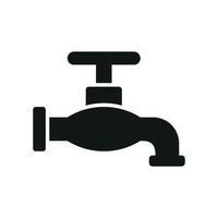 The faucet icon is conceptualized in a modern style with a focus on simplicity and clean graphic design elements. vector