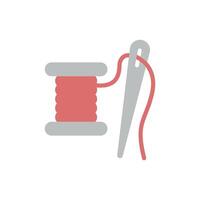 The needle and thread tailor icon embraces a minimalist style with modern elements to create a straightforward and professional concept graphic for fashion projects. vector