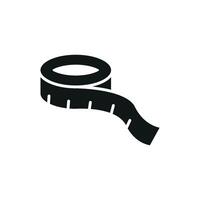 With its modern and simple style the measuring tape tailor icon creates a sleek graphic representation for tailoring and fashion design projects. vector