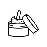 With a modern approach, the body scrub icon utilizes simple design elements to create an effective and minimalist graphic representation. vector