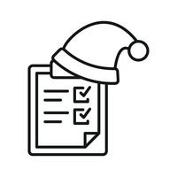 The Santa list Christmas icon is designed with a simple modern concept bringing a sleek and festive graphic to life. vector
