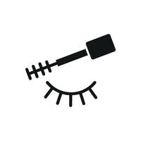 The mascara beauty icon is a perfect blend of modern design and simplicity, offering a graphic that is both clean and elegant for beauty-related visuals. vector