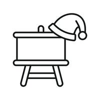 Combining a modern graphic concept with a simple design, the Santa list Christmas icon brings joy and style to festive visuals. vector