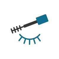 The mascara beauty icon embodies a simple and modern concept, designed to reflect beauty with a minimalist graphic touch that is both elegant and effective. vector