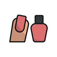 The nail polish bottle icon is a perfect blend of modern simplicity and minimalist design ideal for beauty graphics that require a clean and fresh look. vector