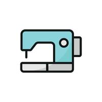 This simple yet sophisticated sewing machine tailor icon combines clean lines with modern design elements making it perfect for fashion industry visuals. vector