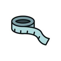 The measuring tape tailor icon uses a minimalist approach with a contemporary design to produce a sharp and clean graphic ideal for fashion industry branding. vector