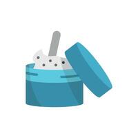 Featuring a contemporary design, the body scrub icon embraces simplicity while maintaining a clean and modern graphic aesthetic. vector