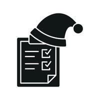 Featuring clean lines and modern elements, the Santa list Christmas icon embodies a contemporary graphic concept with a festive touch. vector