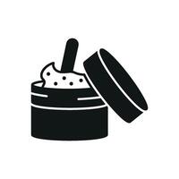 A sleek body scrub icon designed in a minimalist style, emphasizing clean lines and a modern concept for an effective graphic look. vector