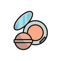 With its simple yet effective design, the powder puff beauty icon combines modern aesthetics and functionality in a sleek and minimal form. vector