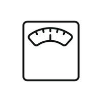 The bathroom scale icon combines simplicity and a modern design concept to create a sleek and functional graphic. vector