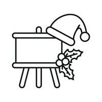 A clean and modern design concept shapes the Santa list Christmas icon creating a simple yet effective graphic for holiday designs. vector