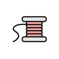 Designed with clarity in mind the needle and thread tailor icon delivers a simple modern look that seamlessly fits into any fashion or tailoring-related design. vector