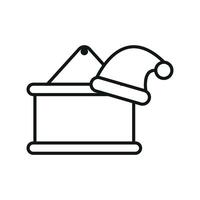 The Santa list icon for Christmas is designed with simplicity and modern aesthetics offering a visually appealing and holiday-themed graphic. vector