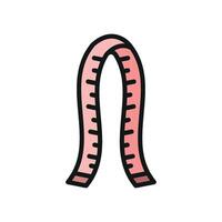 Designed with simplicity in mind the measuring tape tailor icon offers a contemporary and clean graphic that complements any fashion-related project. vector