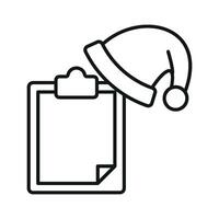 A modern concept graphic, the Santa list icon combines simplicity and Christmas cheer in its design making it perfect for festive visuals. vector