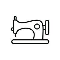 The sewing machine tailor icon embraces simplicity and modernity with its straightforward graphic style making it a versatile design for various tailoring projects. vector