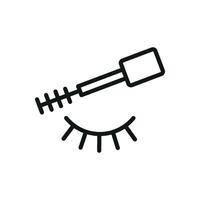 Designed with a minimalist approach, the mascara beauty icon perfectly balances simplicity and modernity to convey the essence of beauty in a graphic form. vector