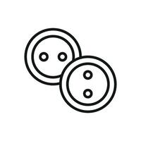 Combining simplicity with a contemporary design concept, the button tailor icon offers a polished graphic suitable for any fashion-related content. vector