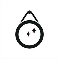 A sophisticated yet simple design approach shapes this modern mirror icon graphic vector