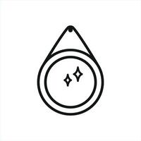 Mirror icon design demonstrates a simple aesthetic with modern graphic elements vector