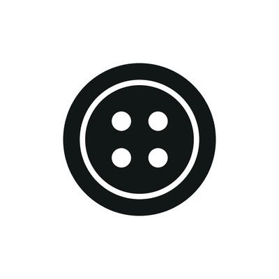The button tailor icon is designed with a simple and modern concept making it a versatile graphic for fashion and design-related projects.