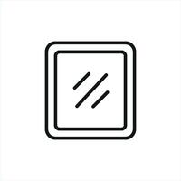A minimalist approach to a modern mirror icon design concept graphic vector