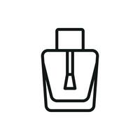 The nail polish bottle icon embodies a modern aesthetic with simple lines and a minimal design vector