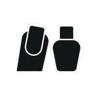 With a clean design and modern graphic elements the nail polish bottle icon is a perfect example of minimalist beauty representation. vector