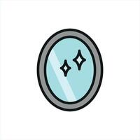Mirror icon designed with a focus on simplicity and modern artistic trends vector