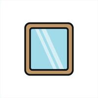 A modern and sleek graphic concept highlighting a clean mirror icon design vector