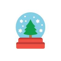 A simple yet innovative representation of a snow Christmas icon with modern graphic elements vector