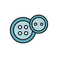With a simple modern concept, the button tailor icon offers a sleek and stylish graphic suitable for tailoring and clothing designs. vector