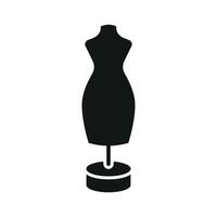 The mannequin tailor icon brings a modern and simple design to life delivering a clear and sophisticated graphic that works for fashion design and tailoring. vector