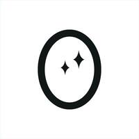 Innovative graphic design brings a modern touch to this simple mirror icon vector