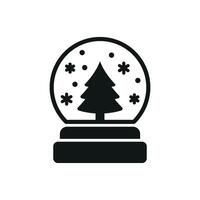 The snow Christmas icon combines clean lines with a sleek modern graphic design concept vector