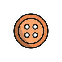 A minimalist design paired with a modern concept defines the button tailor icon offering a professional and sleek graphic for fashion purposes. vector
