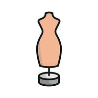 The mannequin tailor icon presents a stylish and straightforward design that aligns with modern aesthetics perfect for tailoring-related content. vector