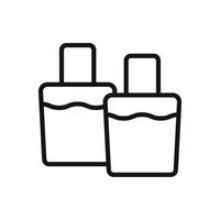 Designed with modern beauty in mind the nail polish bottle icon incorporates a minimalist design that combines functionality with visual appeal. vector