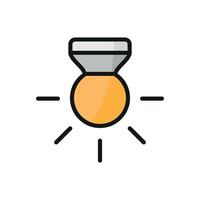 Graphic design concept for a light bulb icon with modern vector
