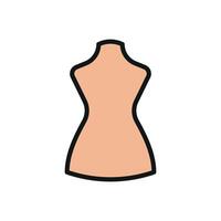 With a sleek and modern design concept the mannequin tailor icon offers a clear and simple graphic perfect for use in fashion-related projects. vector