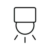 Simplistic yet modern design principles inspire this graphic concept for a light bulb icon vector