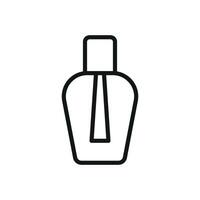 The nail polish bottle icon blends modern simplicity with elegance offering a clean and straightforward design concept ideal for beauty-related content. vector