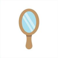 Sleek and innovative graphic styling defines the mirror icon with modern simplicity vector