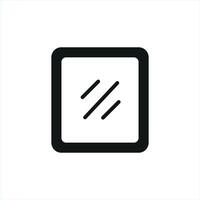The design of the mirror icon combines simplicity with modern graphic innovation vector