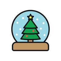 Modern and simple aesthetic shapes the snow Christmas icon in a graphic concept style vector