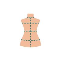 Designed with simplicity and a modern concept the mannequin tailor icon delivers a clean and refined graphic for tailoring and fashion themes. vector