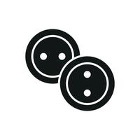 The button tailor icon is made with a modern concept and minimalist design creating a versatile graphic ideal for clothing or tailoring visuals. vector