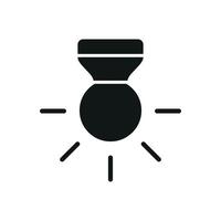 Minimalist light bulb icon crafted with a focus on clean vector